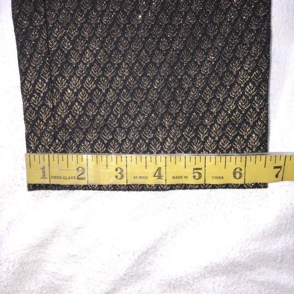 Ann Taylor Loft Black and Gold Marisa Style Lined Slacks- 2 - Picture 12 of 13